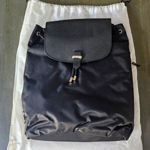 Lipault Paris Plume Avenue Jet Black/Light Gold Backpack NWT